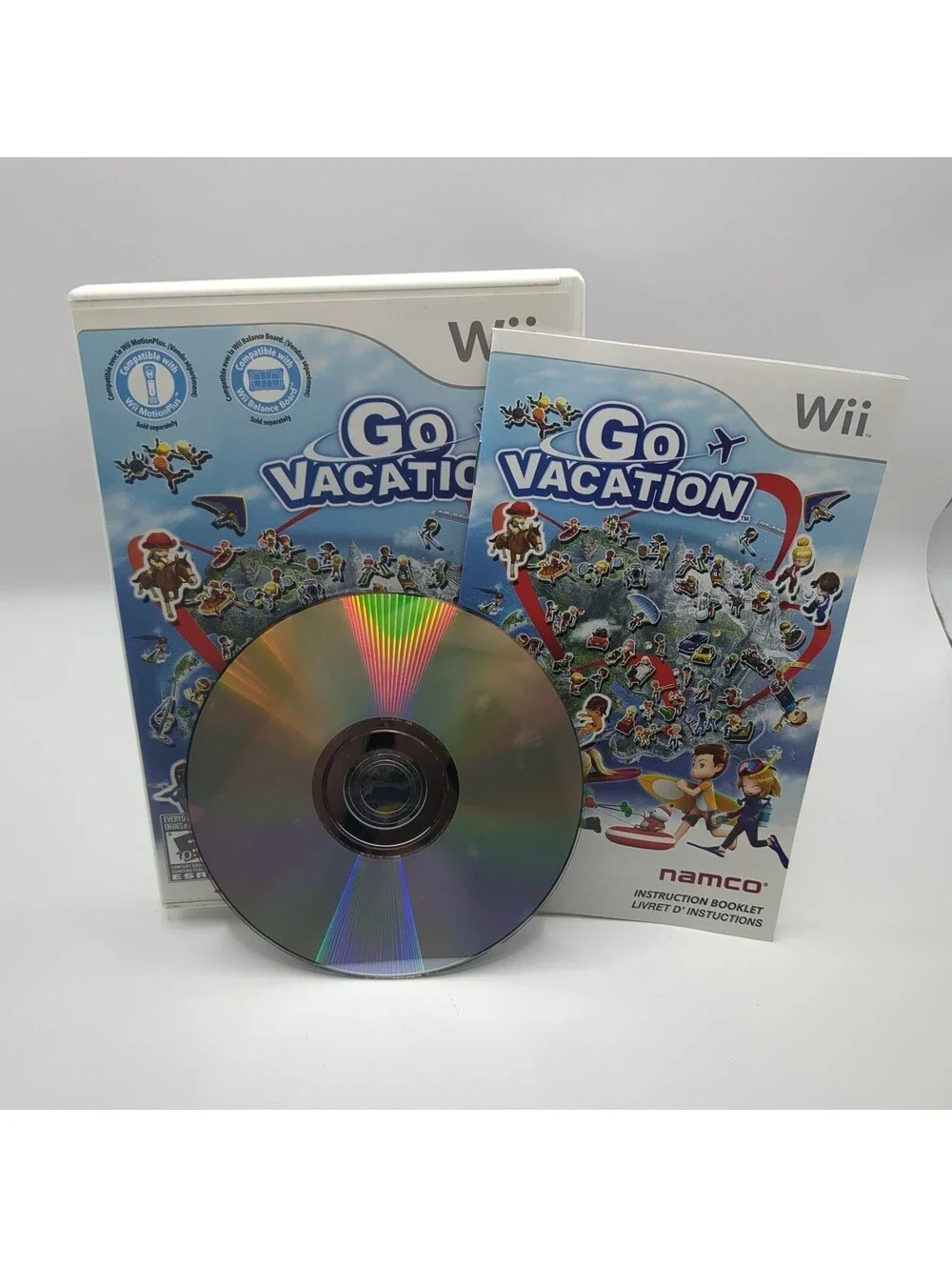 Go Vacation (Nintendo Wii, 2011) - Complete - Manual Damaged